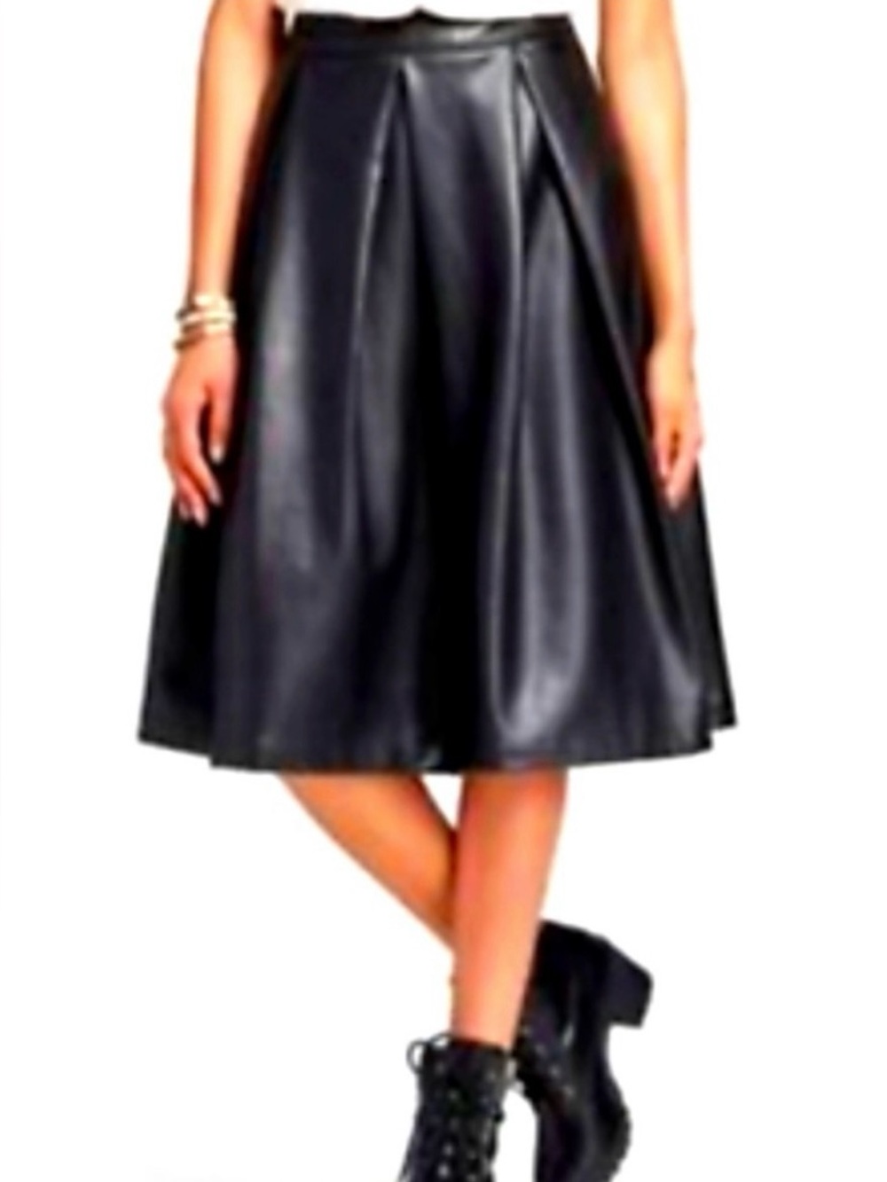 NWT Who What Wear Black Faux Leather Skirt -fall/ winter, Halloween, sexy